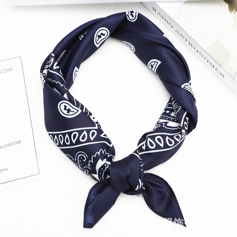New Ins Style Trendy Small Square Towel Hair Band Men's and Women's Retro Sports Sweat-Absorbent Breathable Scarf Neck Protection Decorative Scarf