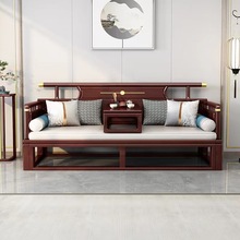 新中式实木罗汉床沙发床现代简约禅意小户型客厅伸缩推拉床塌炕几