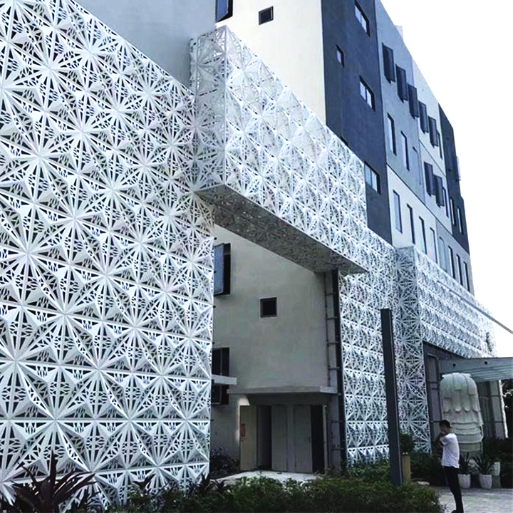 0成交277件冲孔板透光铝单板门头装修镂空艺术造型雨栅铝板外墙装饰