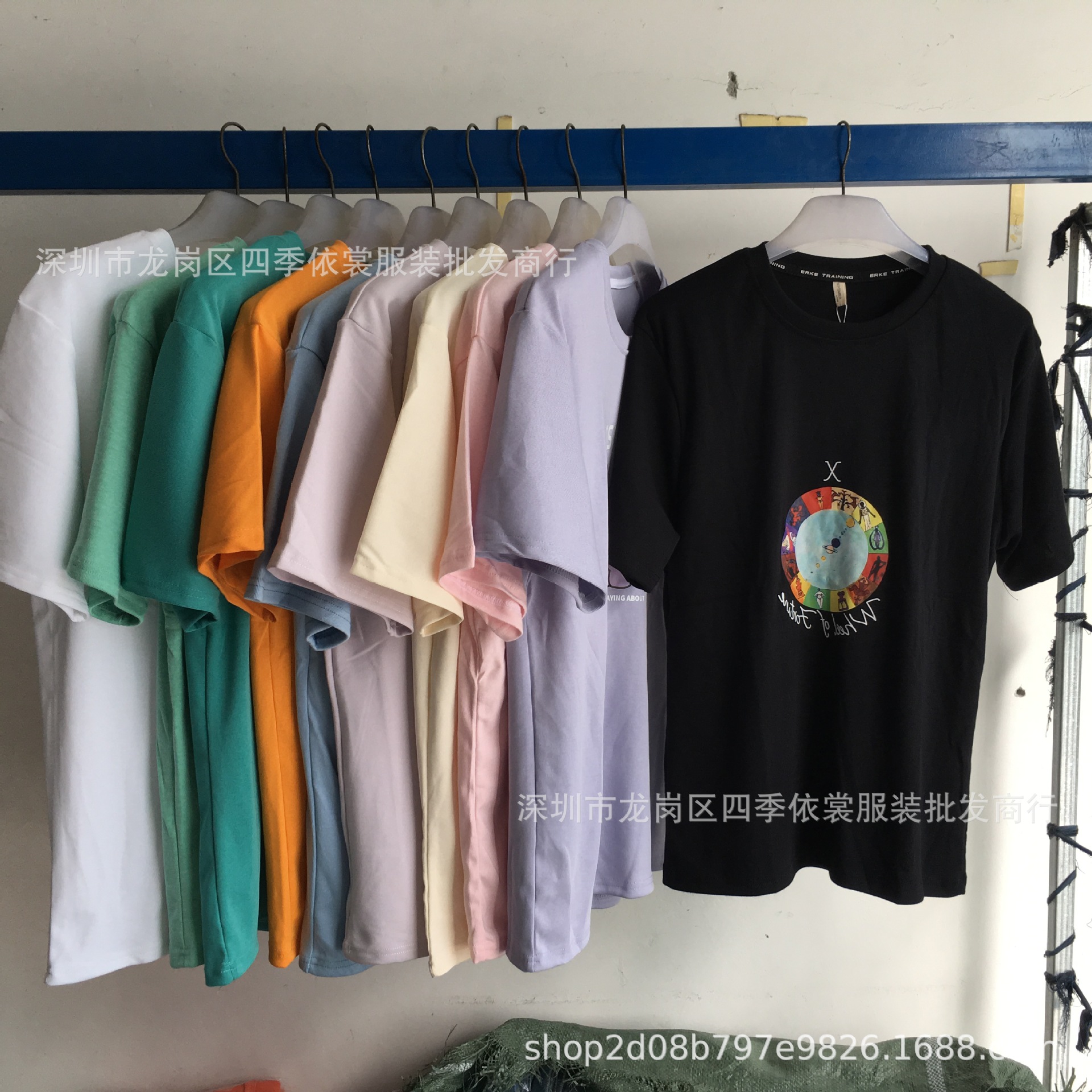 广州夏季1元2元服装尾货外贸地摊货源女装短袖t恤9.9包邮一件代发