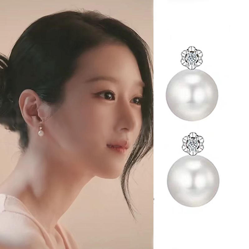 韩剧夏娃徐睿知同款耳环简约珍珠耳钉韩国气质优雅时尚贝珠耳饰女