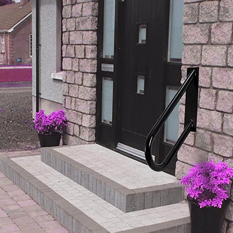 定制出口热销款楼梯护栏庭院小区学校入户门园艺防护铁艺楼梯扶手