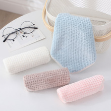 0WYV可挂式毛巾擦手巾珊瑚绒小方巾儿童手巾手帕厨房卫生间抹布批