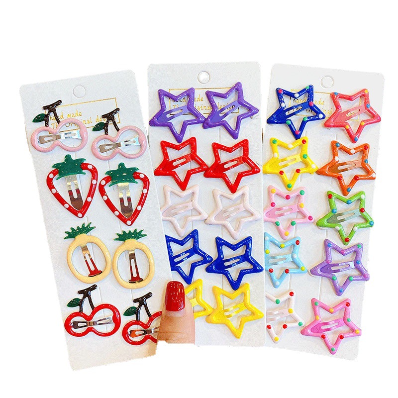 Children's Cute Star Hairpin Bb Clip Broken Hairpin Girls' Hairpin Bangs Clip Baby Headdress Small Five-Pointed Star Clip