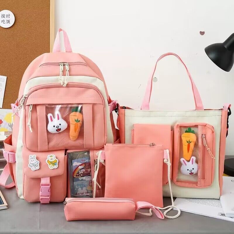New Cartoon Primary School Student Match Sets Schoolbag Female Korean Junior High School High School Large Capacity Fashion Backpack Backpack Male