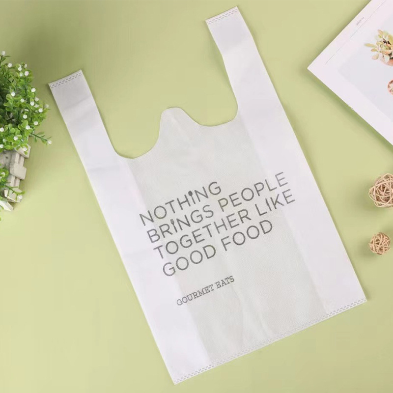 Hand Holding Vest Non-Woven Bag New Supermarket Folding Shopping Advertising Gifts Printed Logo Nonwoven Fabric Bag