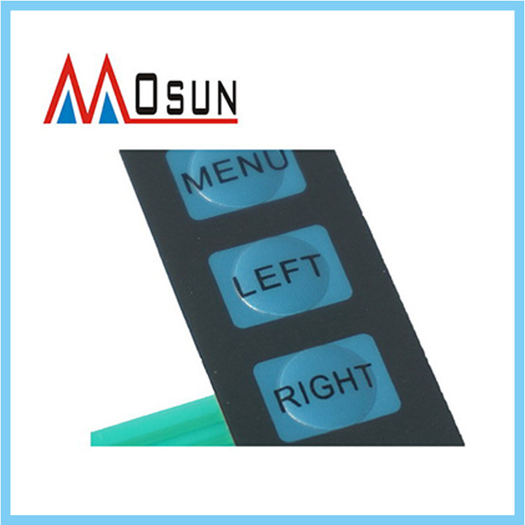 折弯型 医疗 水晶滴塑 平键 硅胶 薄膜开关 薄膜面板 LED薄膜开关