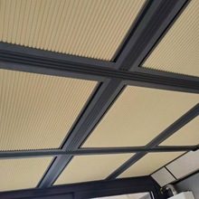 蜂巢帘玻璃阳光房遮阳顶电动遮光天窗防晒隔热天棚帘屋顶一件批发