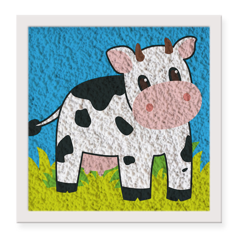 纸浆画diy手工制作材料包儿童纸浆泥画十二生肖底板彩泥画立体画