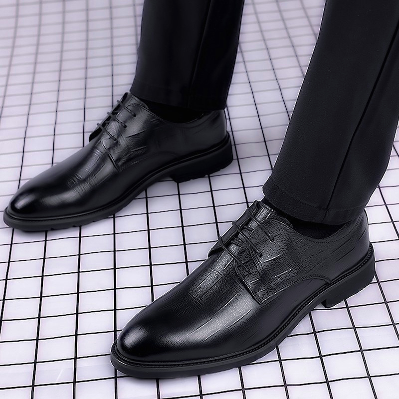 皮鞋男2024四季新款商务正装伴郎休闲男士英伦韩版西装新郎结婚鞋