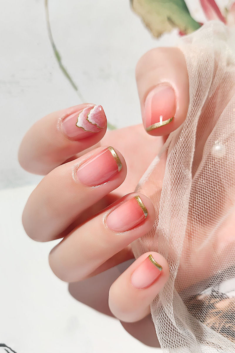 金属彩绘胶日式美甲光疗胶绘画拉线金色银色玫瑰金全套镜面甲油胶