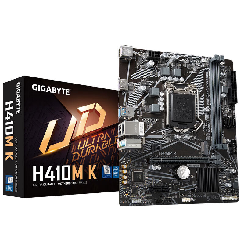 适用技嘉 (gigabyte)h410m-k台式机电脑主板 支持10代cpu处理器