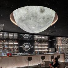工装半圆月球灯北欧吸顶灯月球灯卧室餐厅客厅星球灯网红酒吧月球