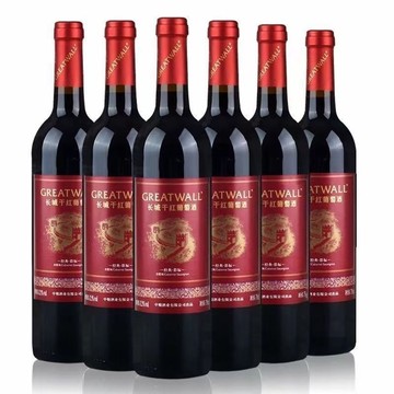 批发长城红酒中粮长城解百纳干红葡萄长城经典彩标干红葡萄酒