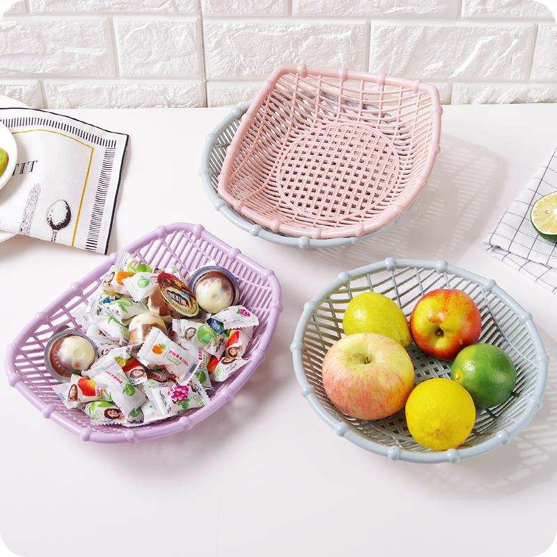家用网红水果盘镂空水果篮客厅塑料零食盘水果盘