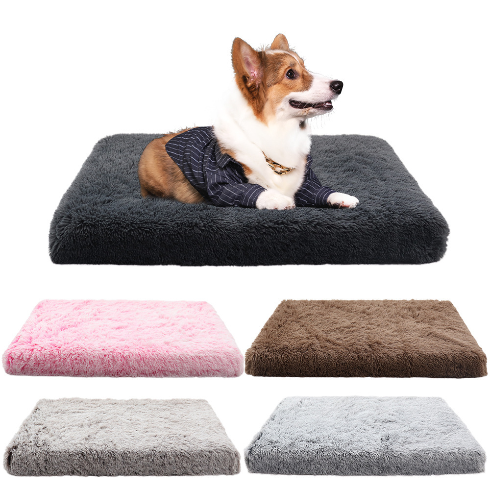Plush Kennel Cat Mat Square Autumn and Winter Warm Pet Bed Soft Sponge Dog Bed Large Dog Sofa Removable Washable