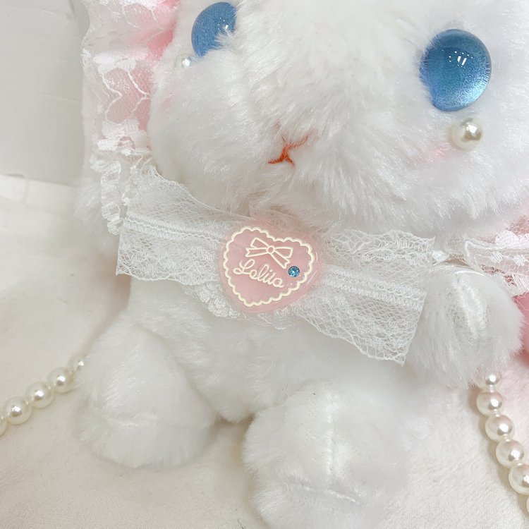 Cute Little White Rabbit Plush Bag Women 2021 Winter New Maiden Pearl Chain Bag Cartoon Shoulder Messenger Bag