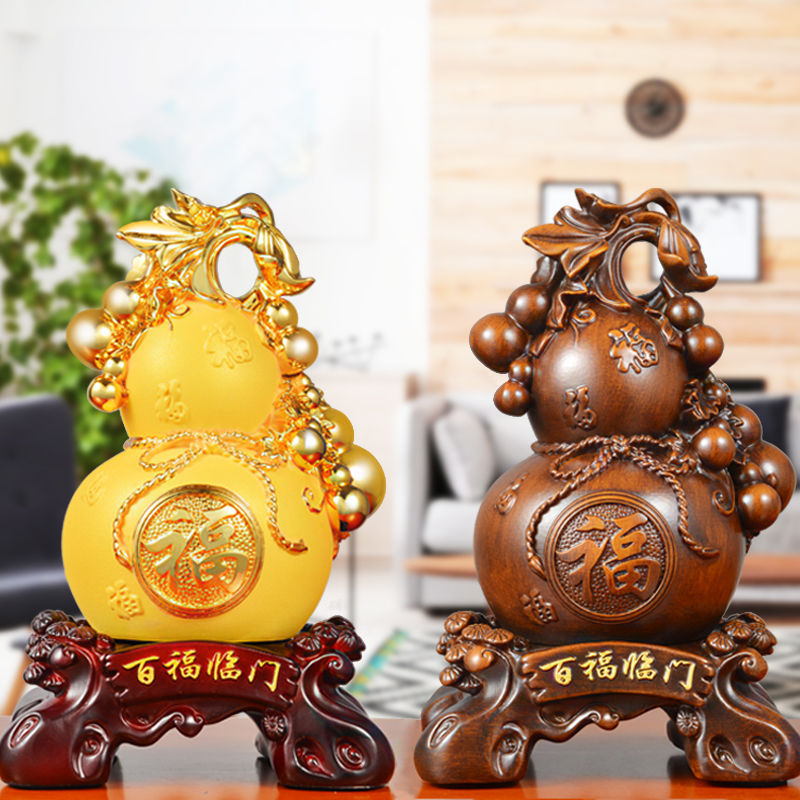 招财葫芦金蟾摆件客厅酒柜电视柜玄关装饰品摆件乔迁开业礼品摆件