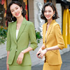 lady suit coat green Long sleeve Split ends fashion temperament Blazer new pattern leisure time Show thin suit
