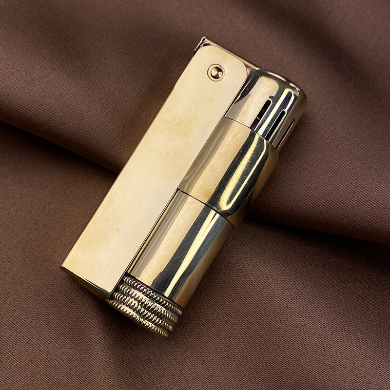 imco爱酷煤油打火机二战6700原铜光板老式复古砂轮黄铜防风批发