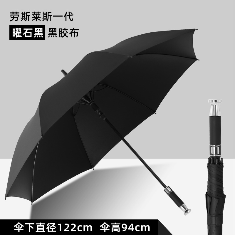 Plus-Sized Long Handle Golf Double-Layer Automatic Men's Business Windproof Straight Rod Printed Advertising Logo Gift Umbrella