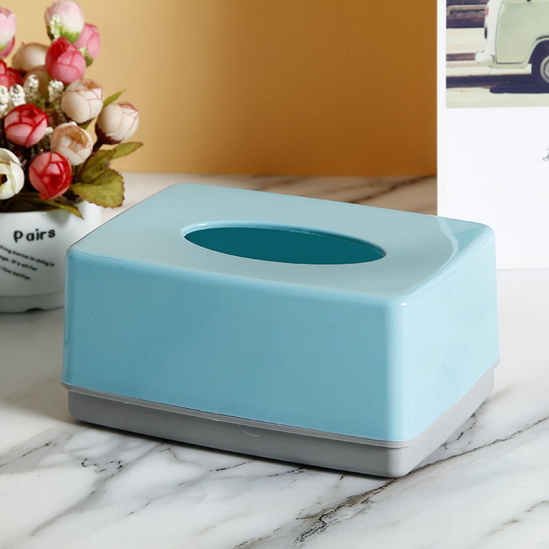 Wholesale Bathroom Paper Extraction Box Household Living Room European Simple Paper Extraction Box Square Advertising Gift Plastic Tissue Box