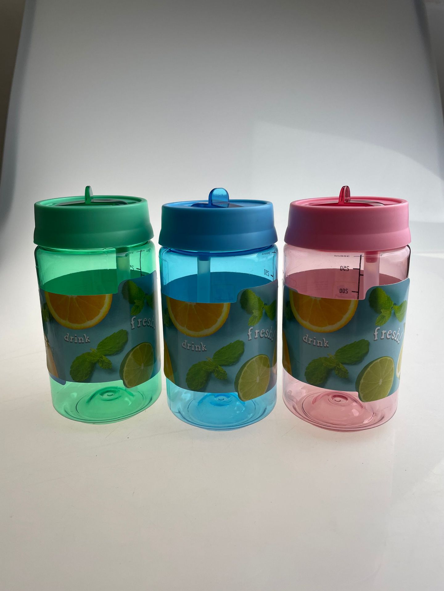 pc塑料水杯男女学生韩版便携耐摔杯子随手杯广告小礼品杯带吸管