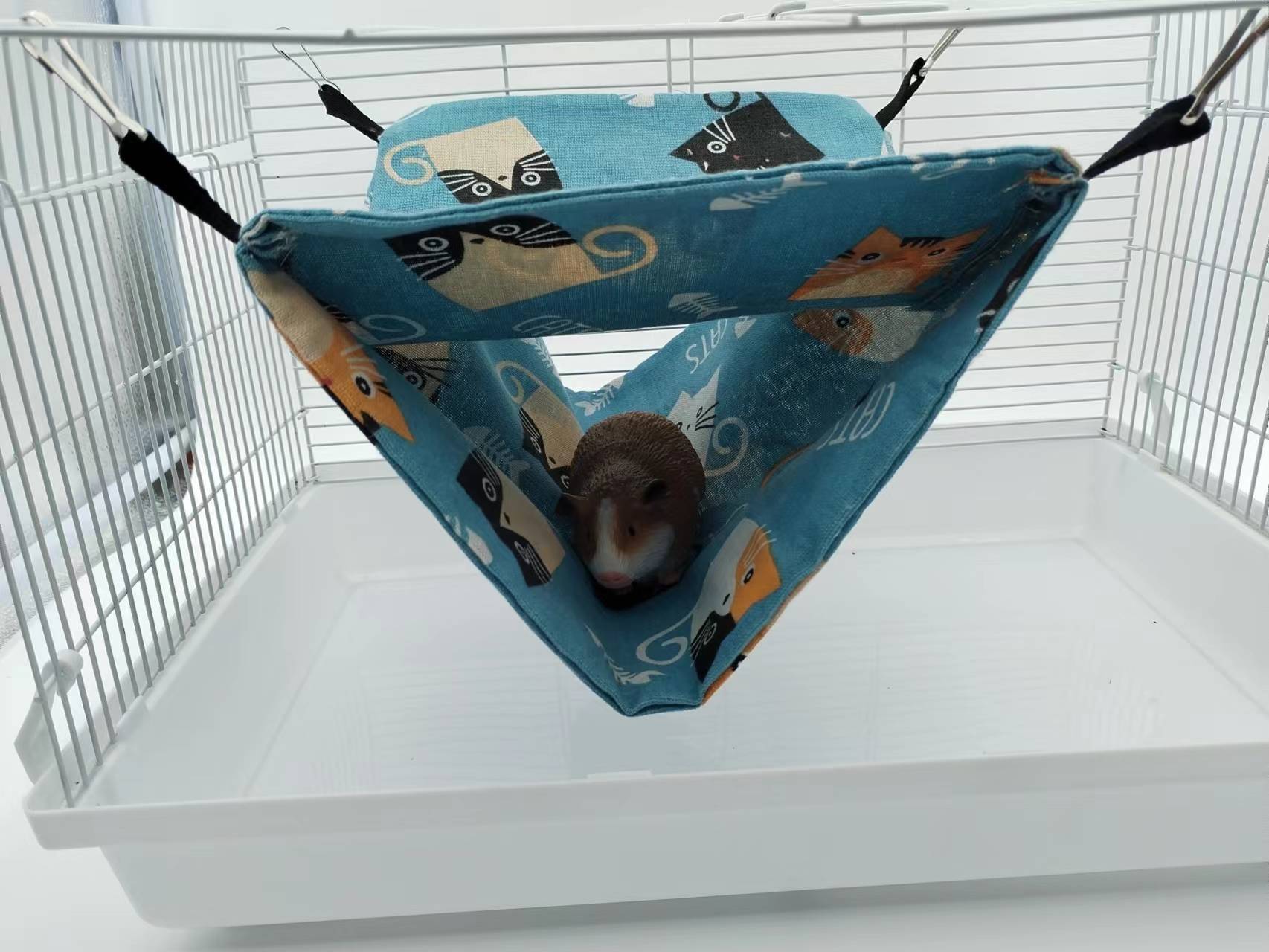 蜜袋鼯双层帆布网布仓鼠吊床 松鼠龙猫花枝雪貂悬挂吊窝 小宠用品