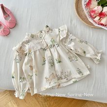 女童春装衬衫0-5岁春季韩国童装宝宝可爱小兔衬衣婴儿娃娃衫BY199