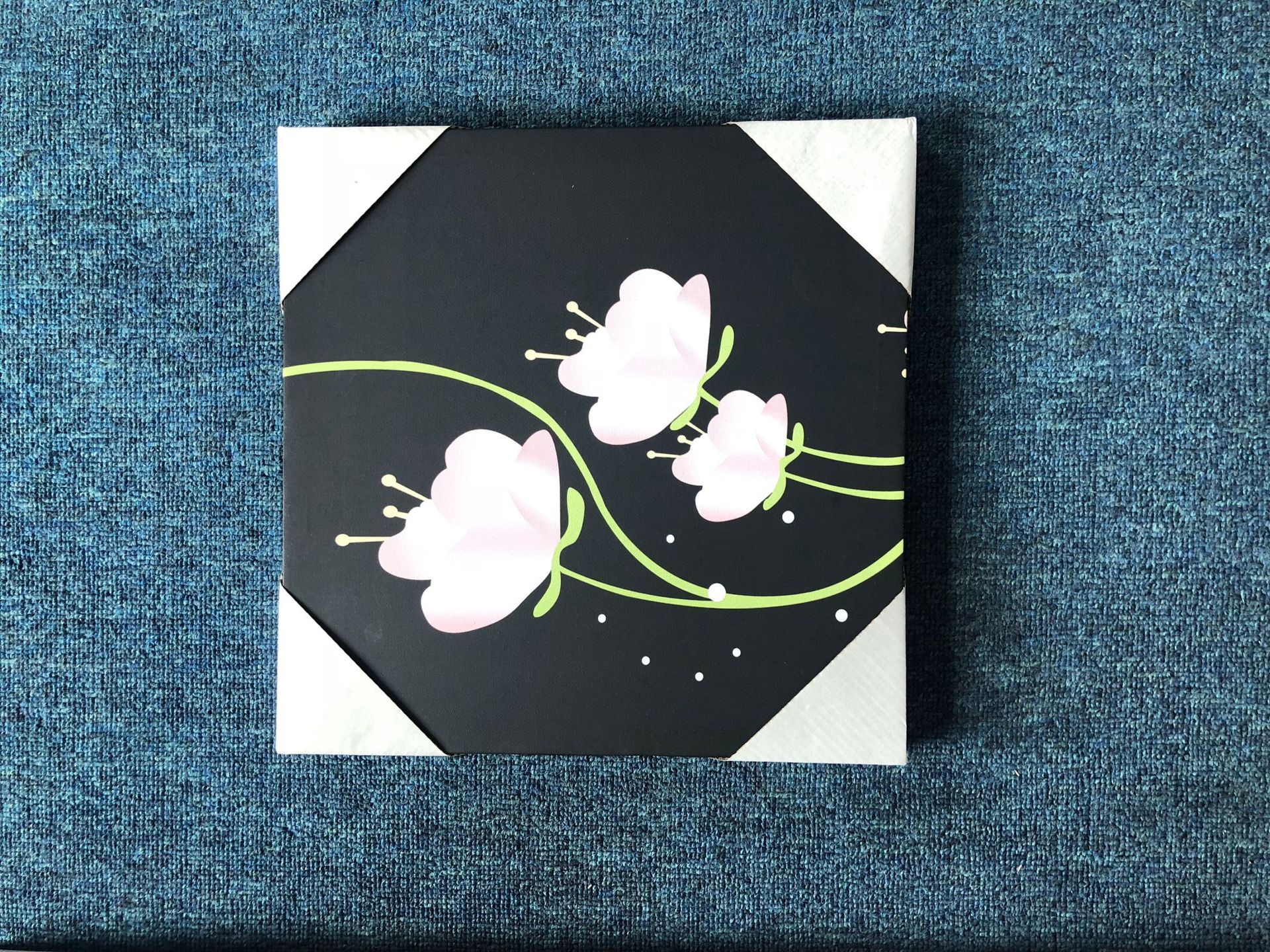 画谷喷绘油画壁画单联字母和花树叶亚马逊货源敦煌货源速卖通跨境