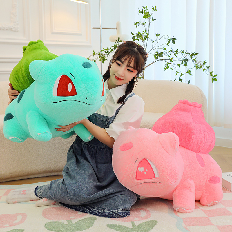 Foreign Trade New Rabbit Fur Bulbasaur Pokémon Doll Plush Toys Pet Elf Prize Claw Doll Wholesale