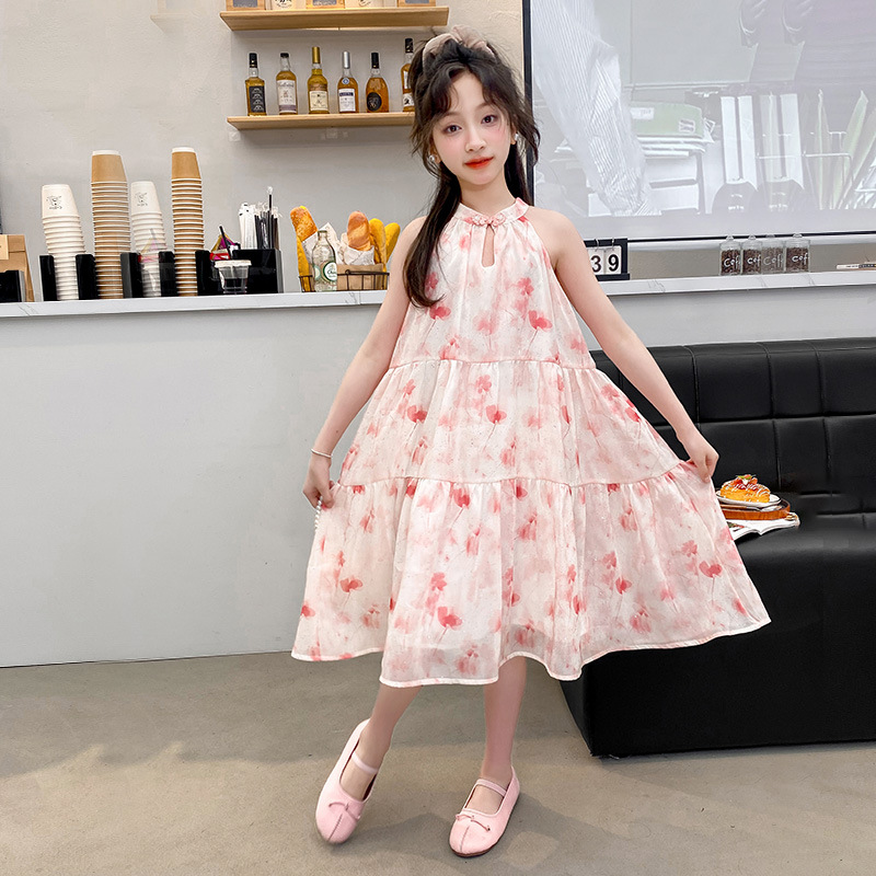 女童夏装连衣裙女孩小学生吊带国风公主裙子大洋气儿童夏季潮9岁8