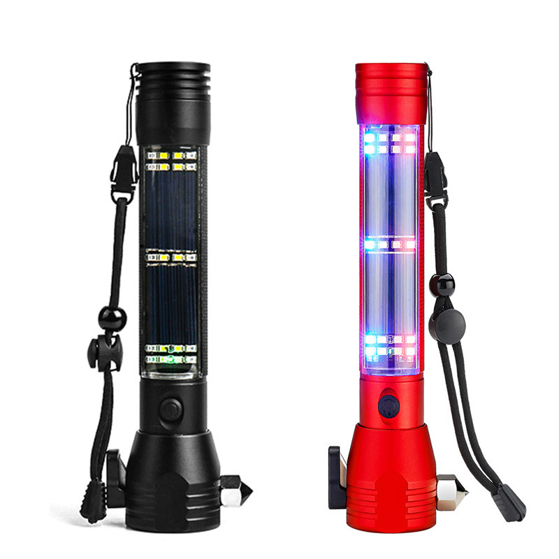 Cross-Border Multi-Functional Car Safety Hammer Flashlight Fire Window Breaking Machine Car Maintenance Light Super Bright Strong Light Work Light