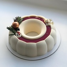 花型凹槽硅胶蛋糕模具圆形慕斯模具戚风蛋糕DIY蛋糕模具烘培模具
