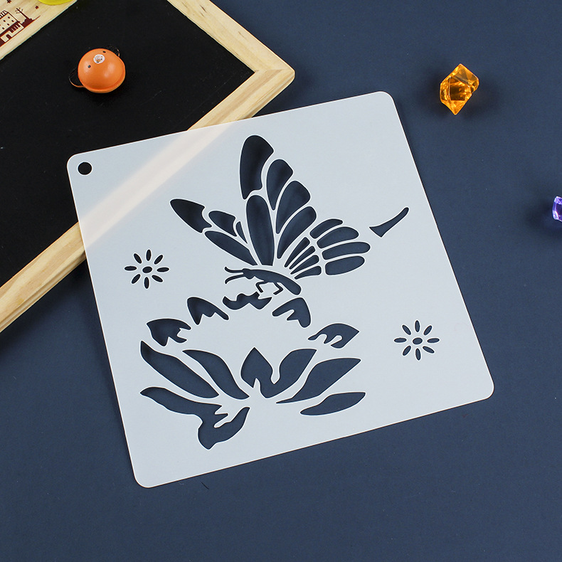 pet绘画模板儿童涂鸦临摹板墙绘蝴蝶圣诞万圣节diy镂空绘画模板