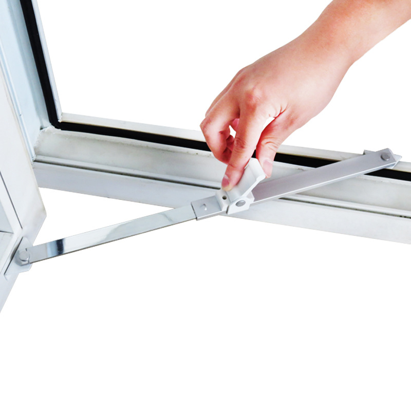 抗强风铝合金门窗风撑 塑钢窗户挡风撑杆 内外平开限位器定位支架