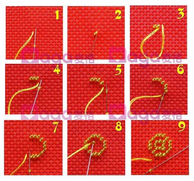 珠绣平安符汽车挂件新款印花十字绣珠子白菜百财佛莲花关公自己绣