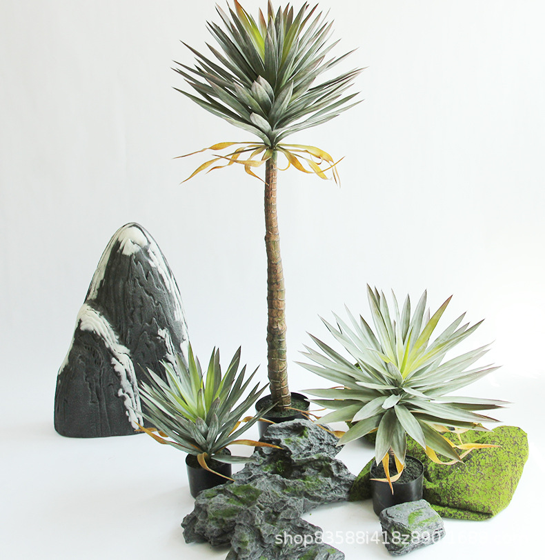 仿真龙舌兰剑兰热带雨林沙漠绿植物工程装饰造景落地摆件橱窗陈列