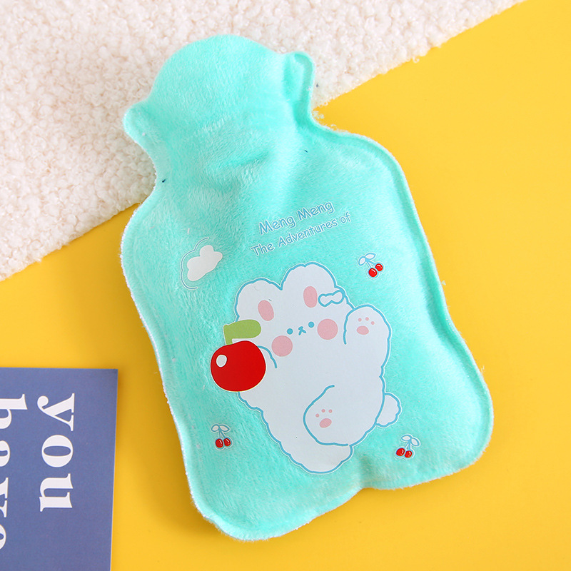 Cartoon Plush Hot Water Bag Student Portable Water Injection Hot Water Bottle Cute Mini Hand Warmer Girl Warm Belly Compress