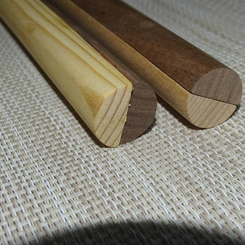 半圆画轴字画装裱材料卷轴裱画天地杆半圆加粗画轴杆厂家批发