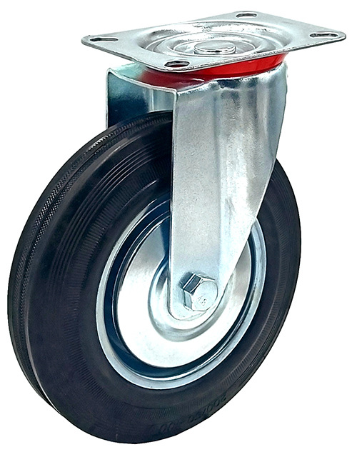 8寸平底万向轮固定轮双刹车轮静音耐磨手推车轮热卖厂家直销