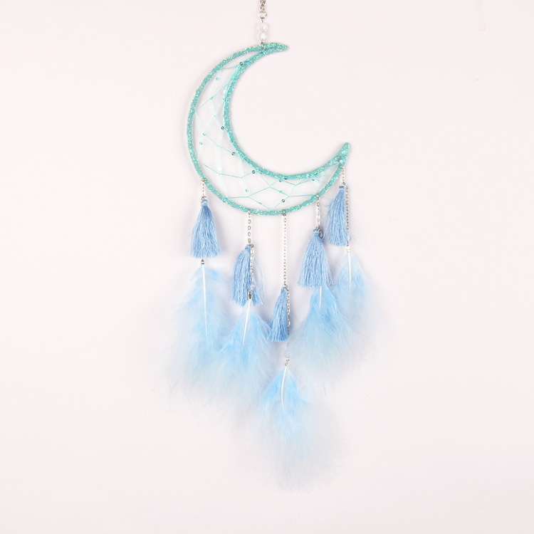 Moon Tassel Dreamcatcher Wind Chimes Girl Heart Dream Bedroom Decorations Factory Direct Sales Valentine's Day Gift