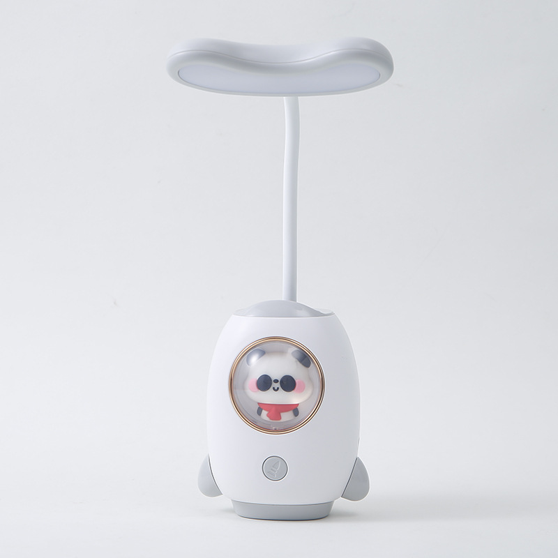 Cartoon Space Capsule Cubby Lamp Mini USB Charging Small Night Lamp Children Student Desk Led Rechargeable Desk Lamp