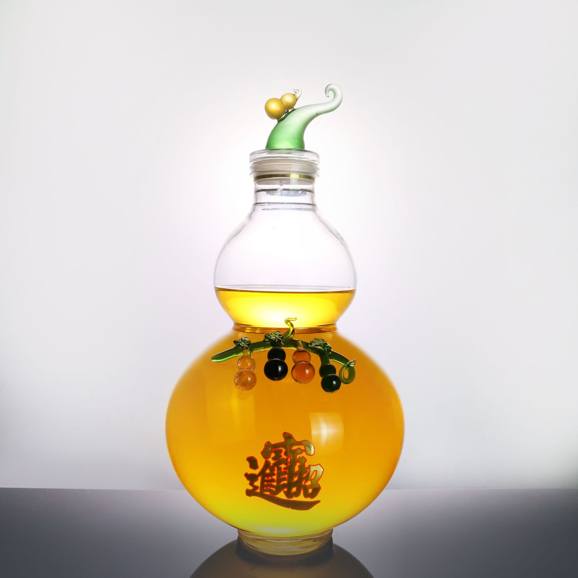 葫芦工艺酒瓶 密封透明工艺空酒瓶家用空玻璃泡酒器人参泡酒瓶
