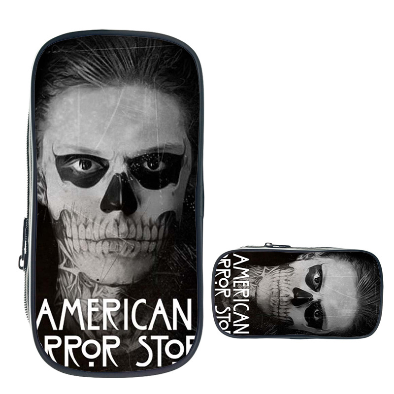 美国恐怖故事3d全彩笔袋单层学生文具盒文具袋笔盒