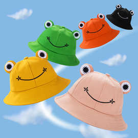 厂家直供儿童帽子秋冬卡通动漫幼儿园学生渔夫帽小青蛙亲子遮阳帽