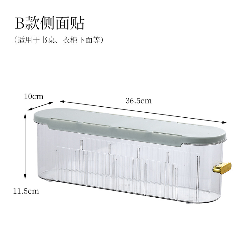 Home Wall-Mounted Socks Storage Box Partitioned and Transparent Three-in-One Drawer Underwear Underpants Storage Finishing Box