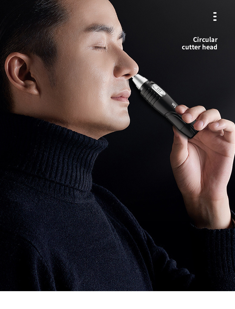 厂家直销跨境批发电动鼻毛修剪器男剃鼻毛器鼻孔剃毛器刮鼻毛剪刀