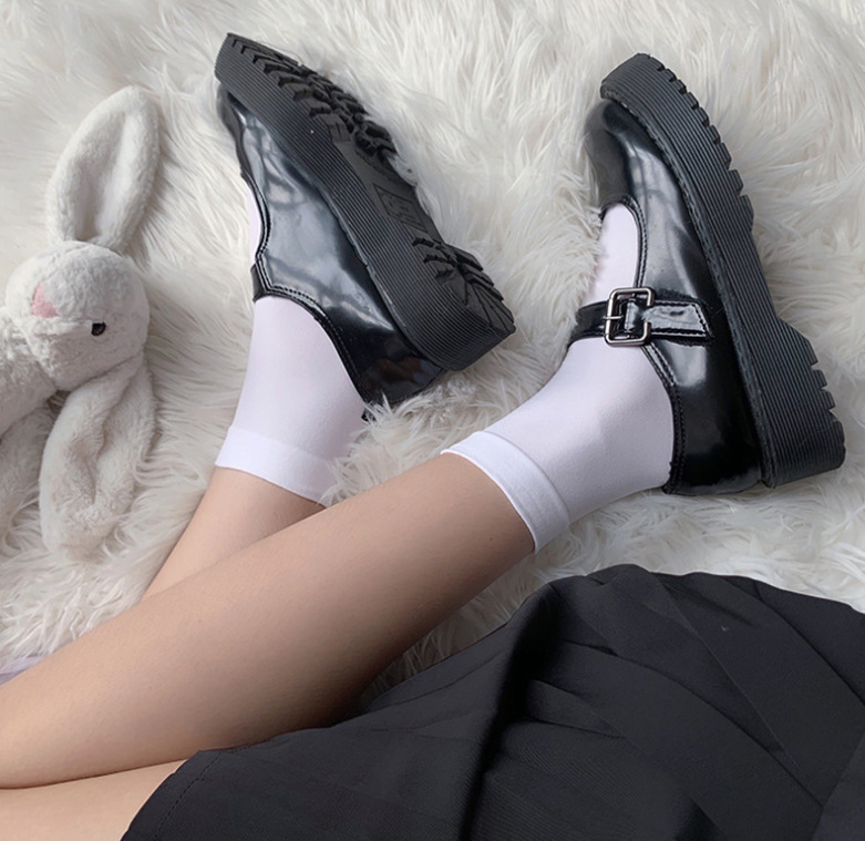 日系天鹅绒短冰冰袜子女夏季薄款中筒软妹白色丝袜透气可爱半腿袜