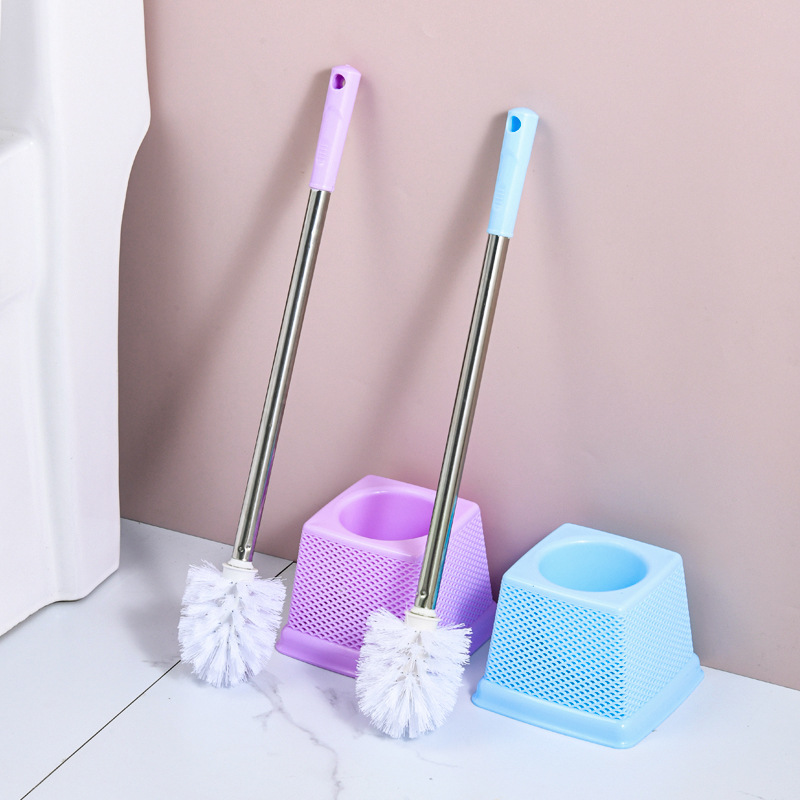 Toilet Brush Set Toilet Brush Household Soft Brush Go to the Dead End Toilet Long Handle Cleaning Brush with Base